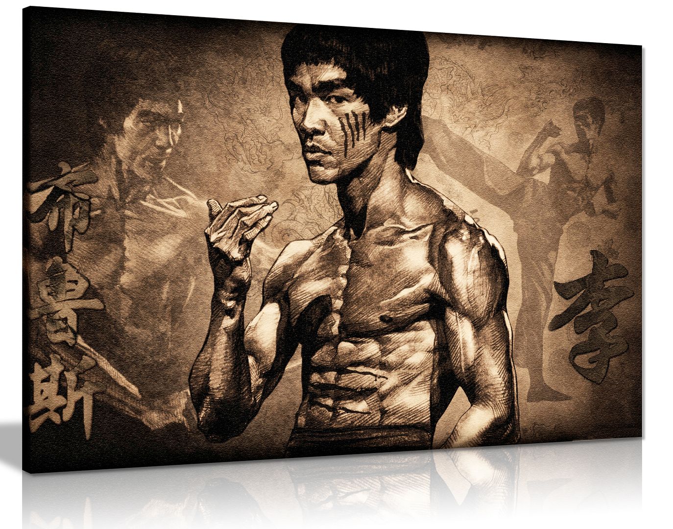Bruce Lee Martial Arts Canvas Wall Art Picture Print eBay